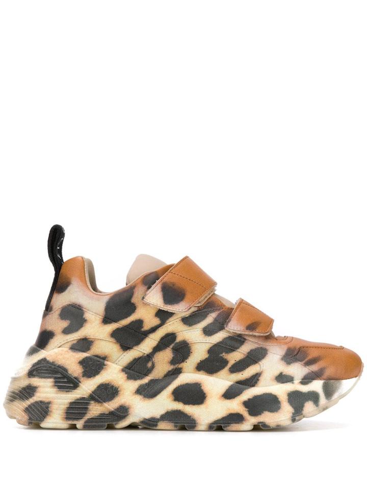 Stella Mccartney Leopard Print Eclypse Sneakers - Brown