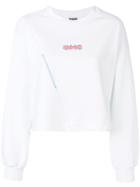 Omc Overlocked Cropped Sweatshirt - White
