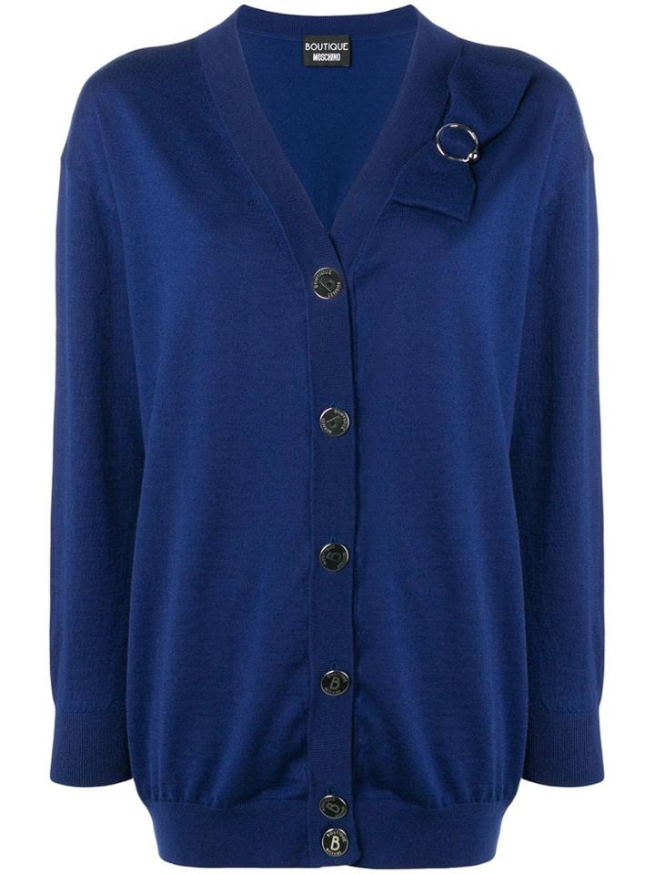 Boutique Moschino Loose-fit Midi Cardigan - Blue