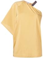 Brunello Cucinelli Asymmetric Draped Blouse - Yellow