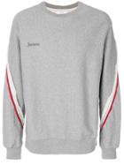 Facetasm Striped Sleeve Sweatshirt - Grey