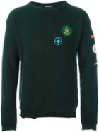 Raf Simons Logo Patch Jumper, Men's, Size: Small, Green, Virgin Wool