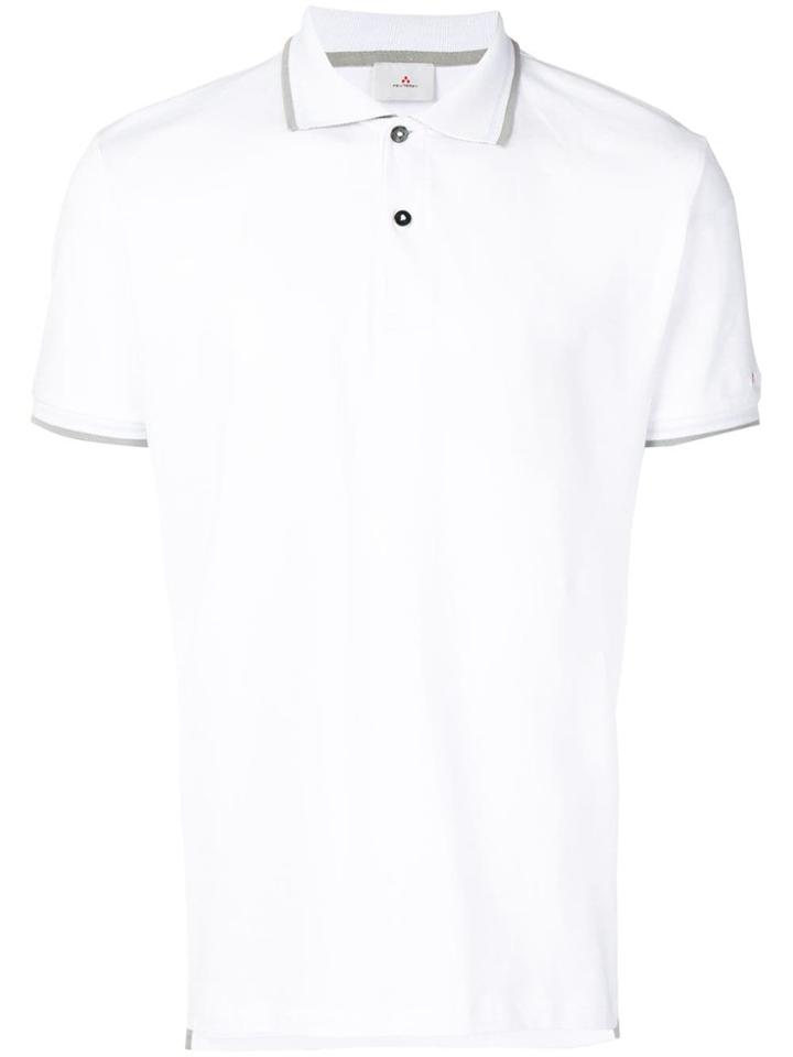 Peuterey Contrast Trim Polo Shirt - White