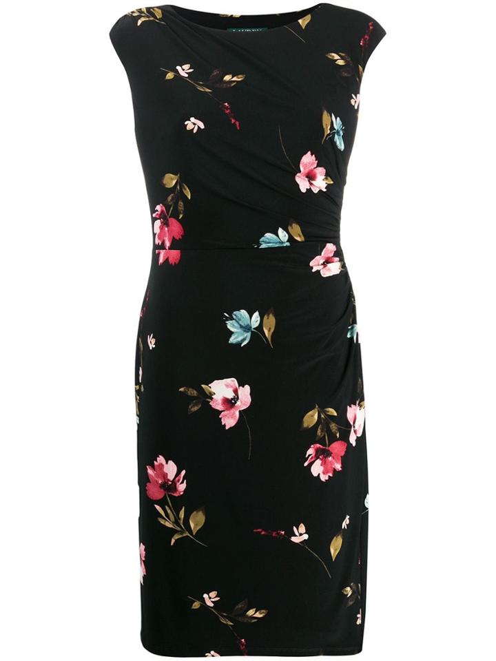 Lauren Ralph Lauren Floral Print Wrap Dress - Black