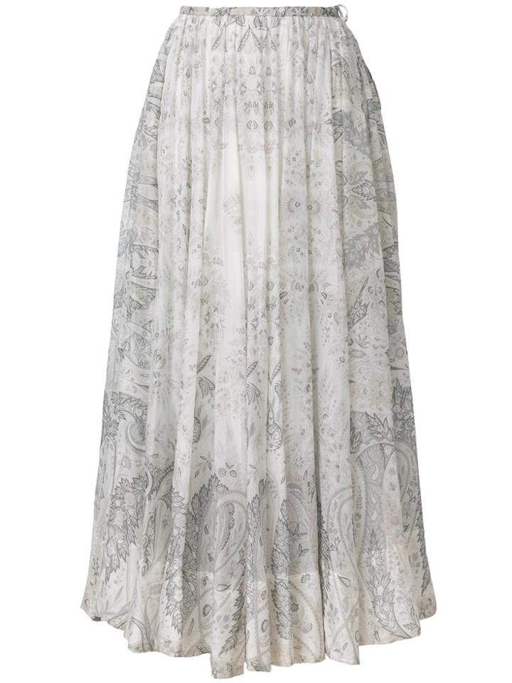 Etro Paisley Print Pleated Skirt - Nude & Neutrals