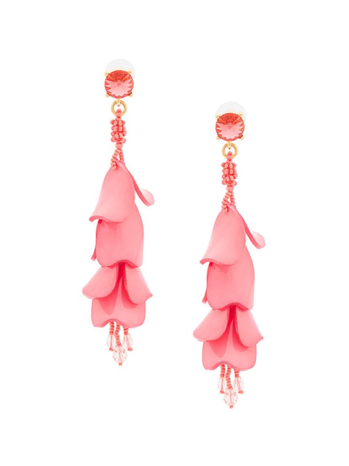 Oscar De La Renta Waterfall Drop Earrings - Pink & Purple