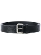 Orciani Narrow Leather Belt - Black