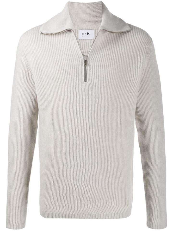 Nn07 Holger Half Zip Jumper - Neutrals