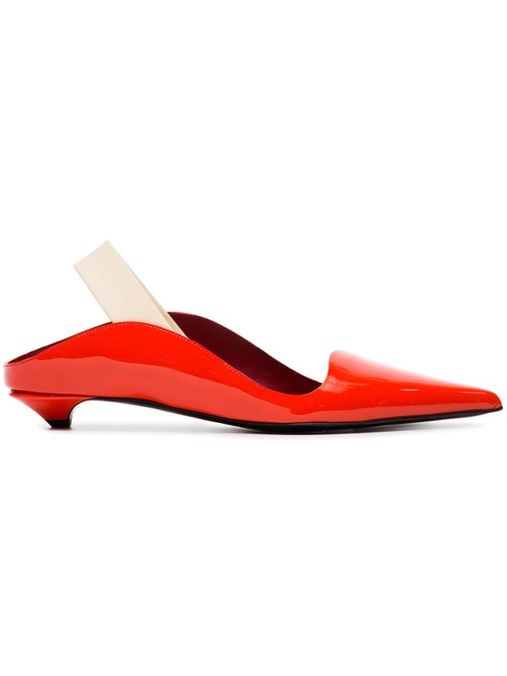 Proenza Schouler Red Slingback Wave 20 Pump