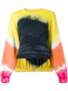 Off-white - Tie Dye Hanging Cord Sweatshirt - Women - Cotton/polyester - Xs, Yellow/orange, Cotton/polyester