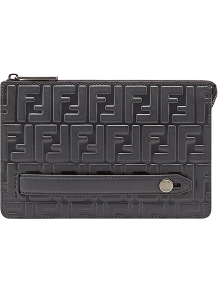 Fendi Monogram Clutch Bag - Black