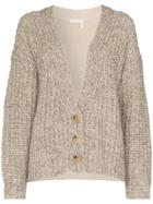 See By Chloé Two-tone Knitted Cardigan - Brown