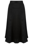 Gloria Coelho High Waisted Skirt, Women's, Size: G, Black, Polyester/acetate