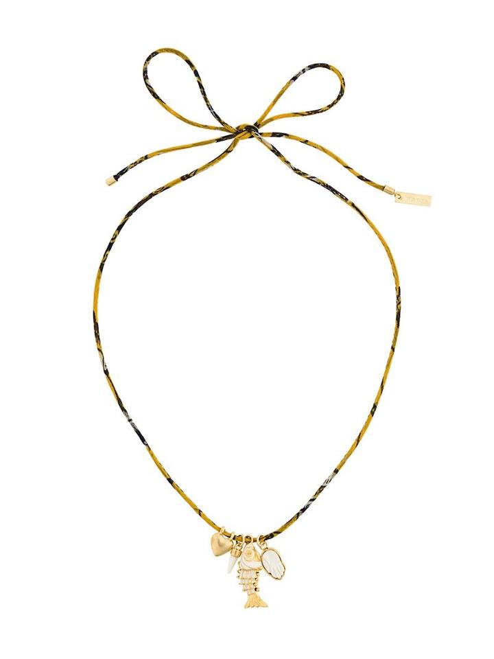 Isabel Marant Koi Fish Charm Necklace, Women's, Yellow/orange