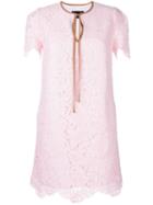 Marco Bologna Lace Dress, Women's, Size: 40, Pink/purple, Rayon/polyamide/cotton