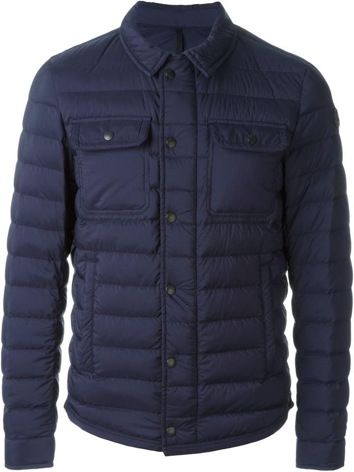 Moncler 'luberon' Padded Jacket, Men's, Size: Large, Blue, Polyamide/feather Down