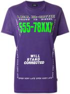 Diesel T-diego-di-fl T-shirt - Pink & Purple