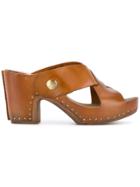 Silvano Sassetti 'la Vie En Rose' Platform Sandals - Brown