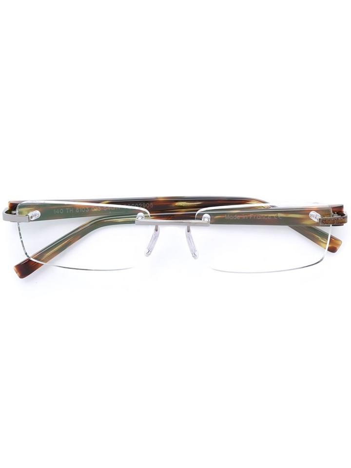 Tag Heuer Rectangular Shaped Glasses, Brown, Acetate/ruthenium