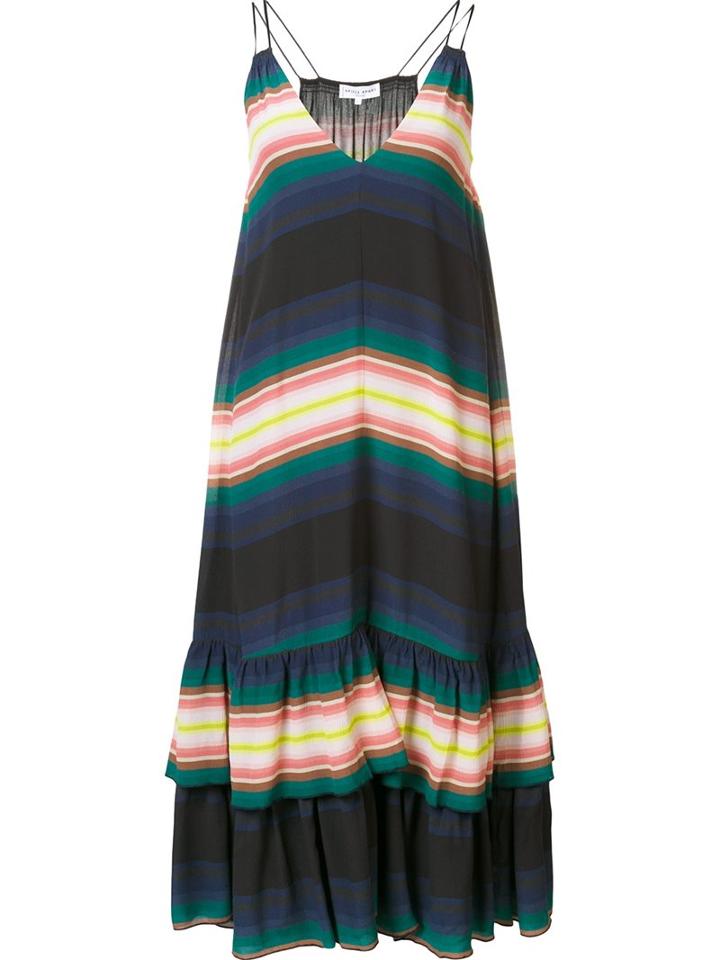 Apiece Apart Striped Ruffle Hem Dress