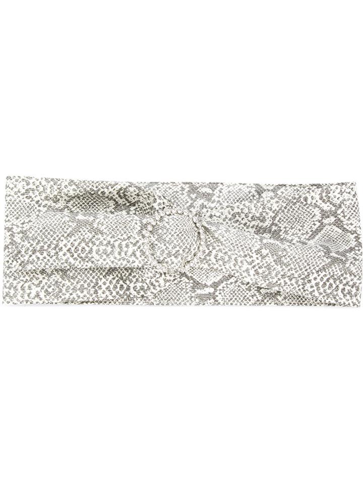 G.v.g.v. Rhinestone Buckle Sash Belt - Grey