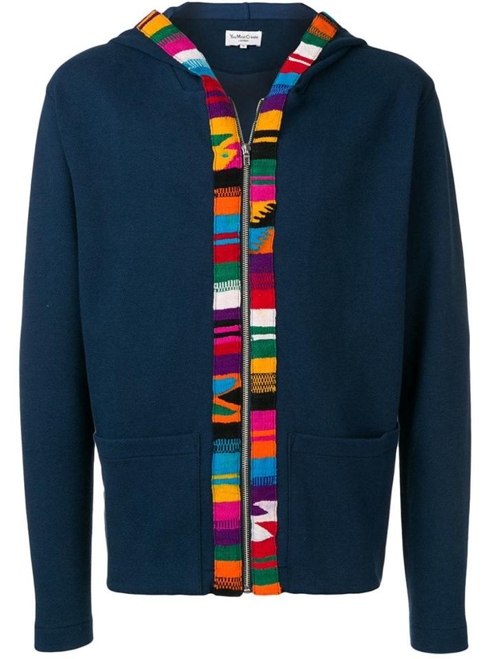 Ymc Patterned Hoodie - Blue