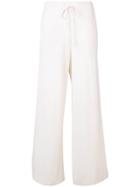 N.peal Flared Knitted Trousers - Neutrals