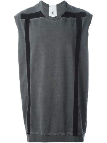 Rooms By Lost And Found Stripe Appliqué Sleeveless Sweatshirt