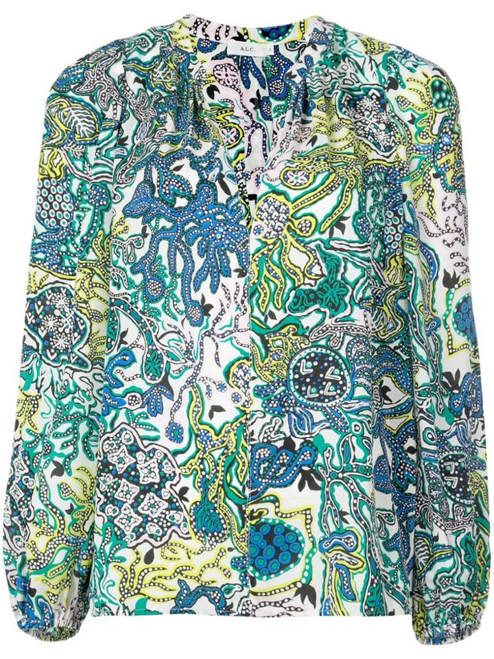 A.l.c. Long Sleeve Printed Blouse - Multicolour