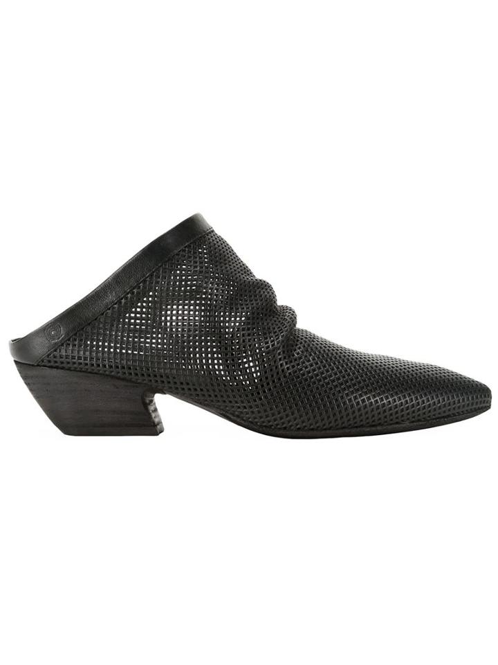 Marsèll Perforated Mules, Women's, Size: 39, Black, Calf Leather/horse Leather