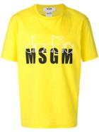 Msgm Msgm X Diadora Branded T-shirt - Yellow & Orange
