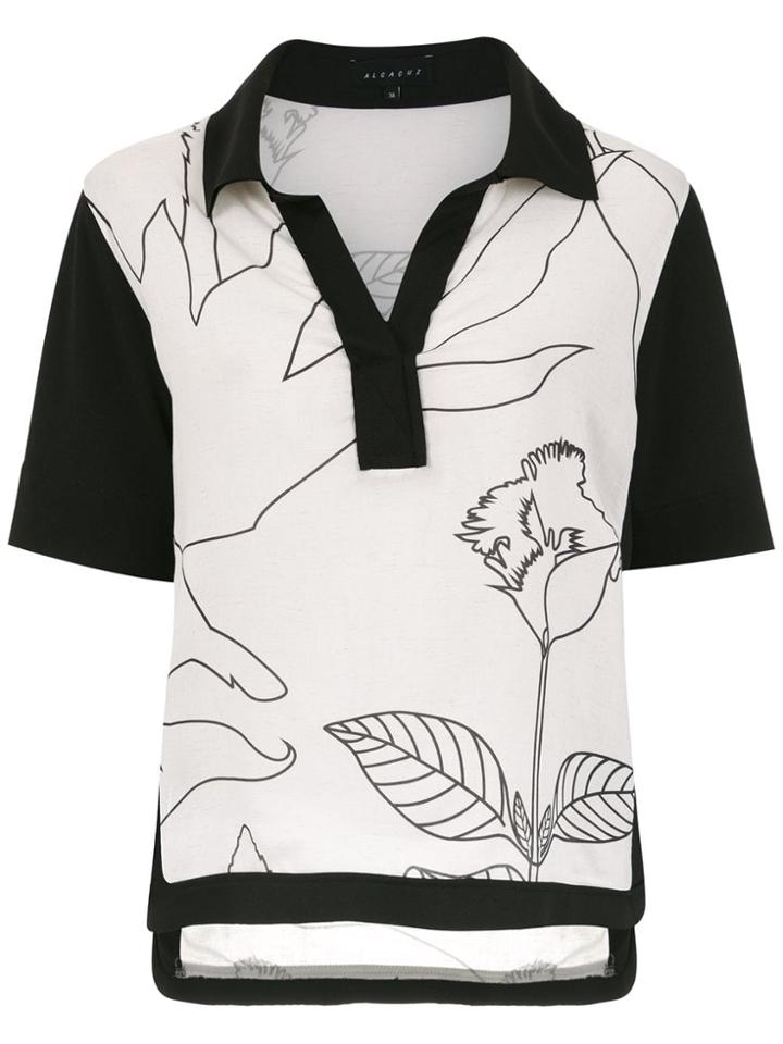 Alcaçuz Printed Firenzo Blouse - Black
