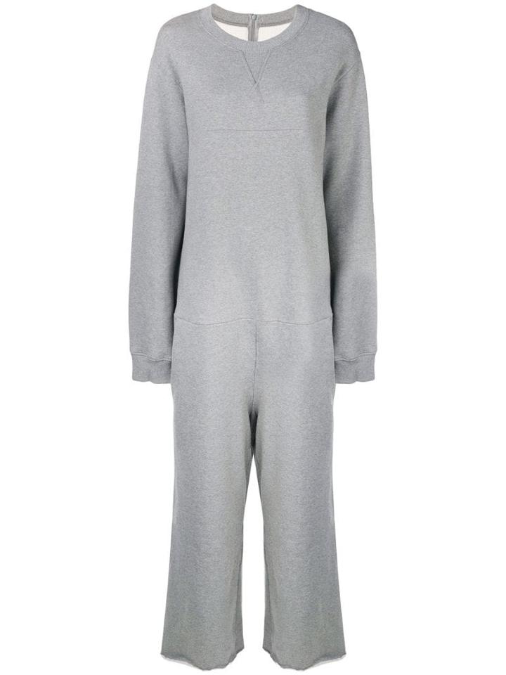 Mm6 Maison Margiela Jersey Sweatshirt Jumpsuit - Grey