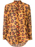 Tata Naka Oversized Leopard Shirt - Yellow