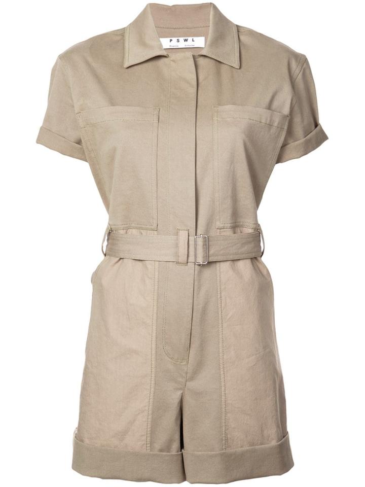 Proenza Schouler Pswl Utility Short Jumpsuit - Black