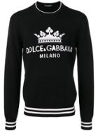Dolce & Gabbana Knit Logo Patch Jumper - Black