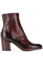 Pantanetti Stacked Heel Ankle Boots - Brown