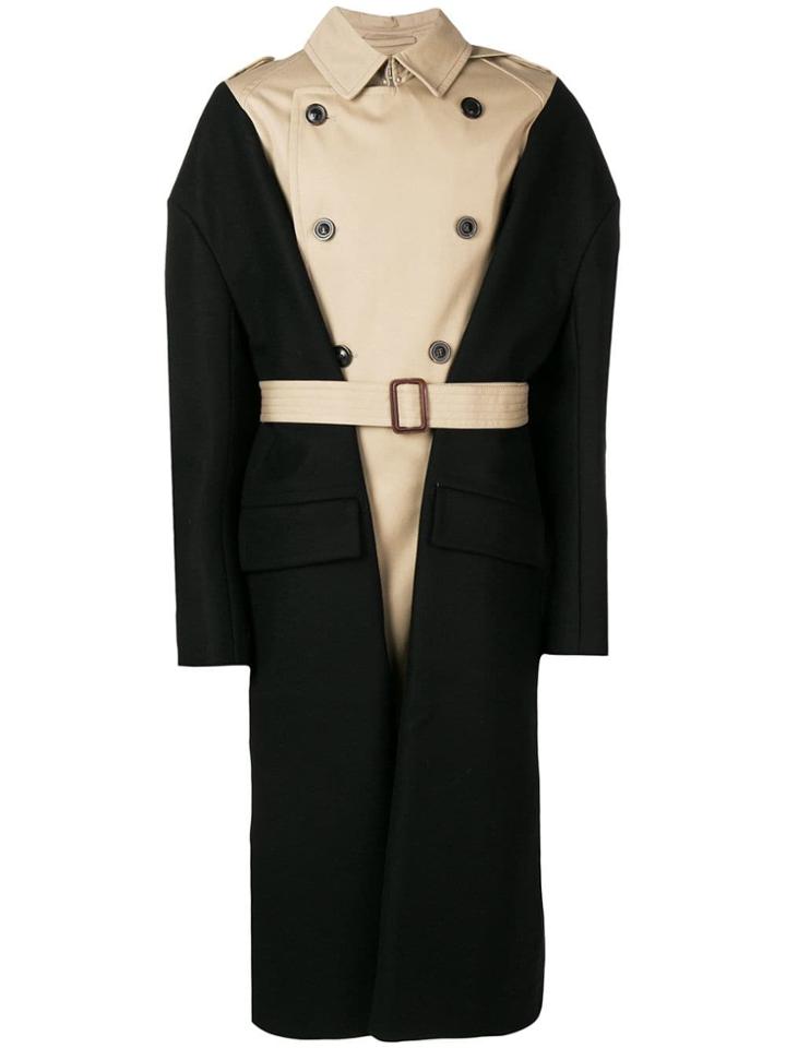 Maison Margiela Overlayered Mesh Trenchcoat - Black