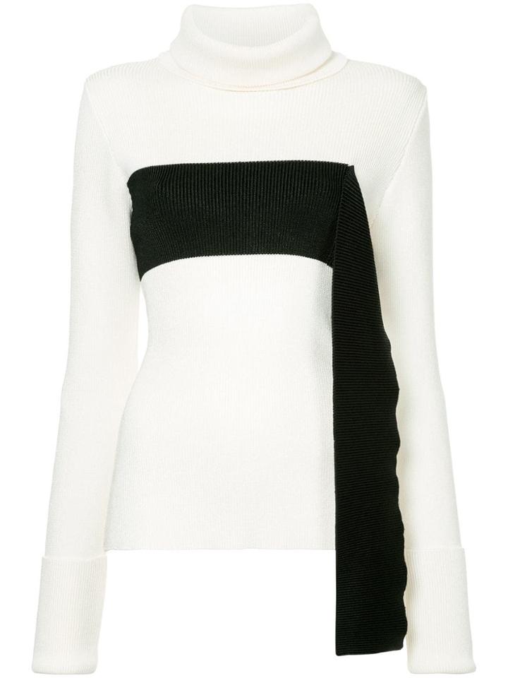 Monse Contrast Panel Jumper - White