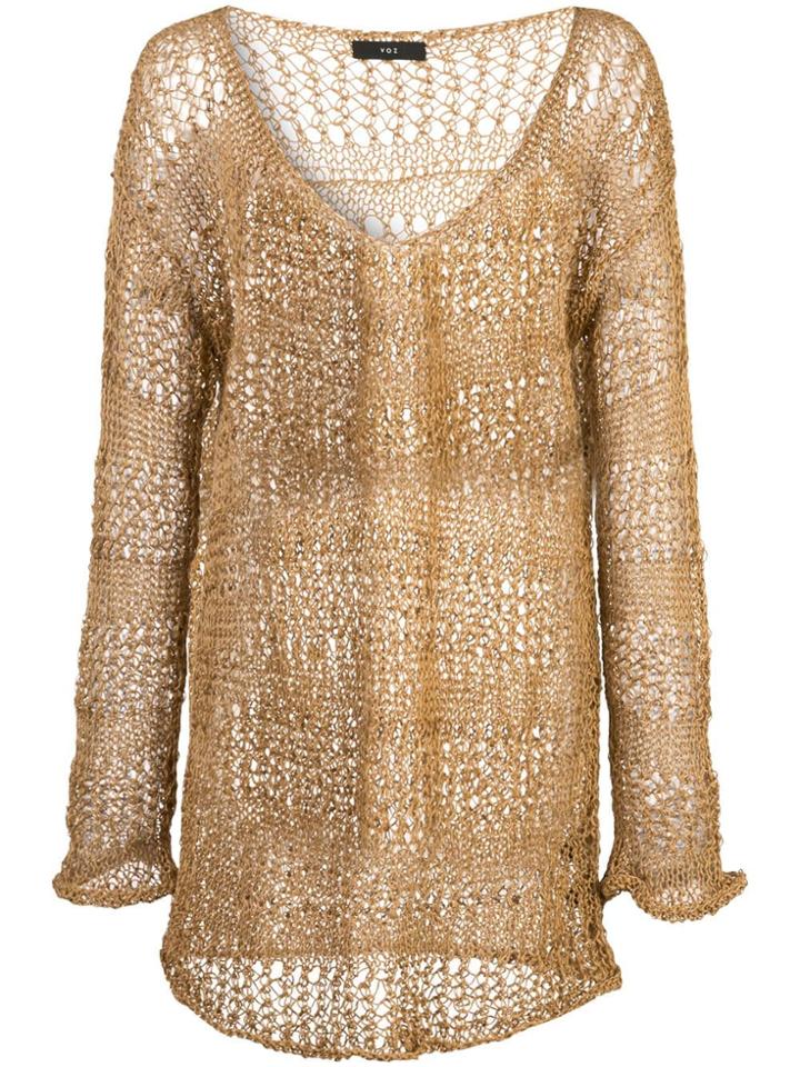 Voz Loose Knit Sweater - Brown