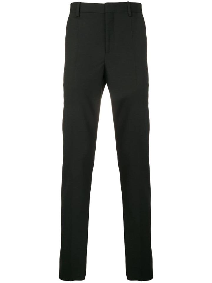 Neil Barrett Slim Tailored Striped Trousers - Black