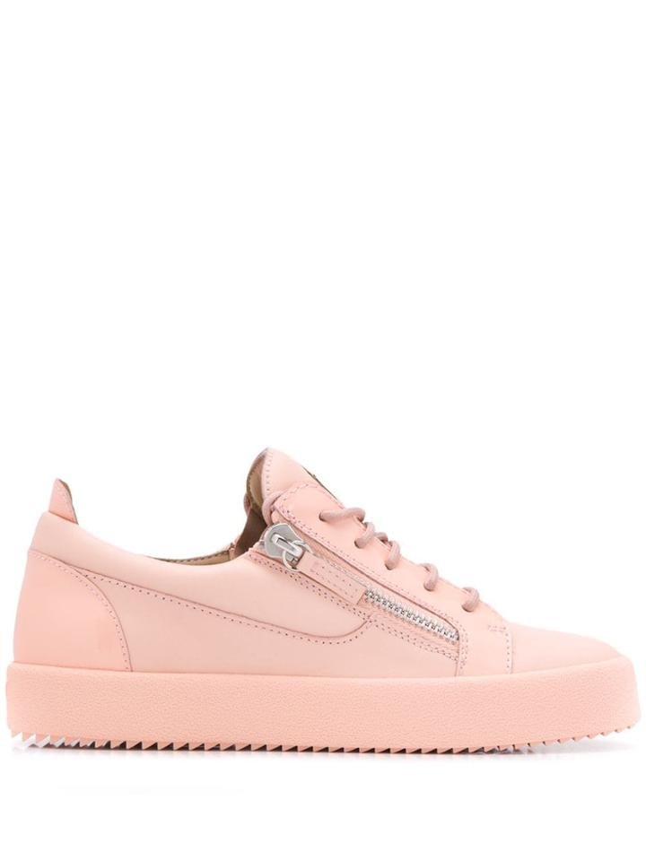 Giuseppe Zanotti Side Zip Detail Sneakers - Pink