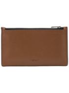 Coach Zip Card Case In Refined Calf Leather - Brown