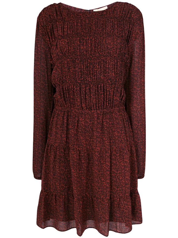 Michael Michael Kors Long-sleeved Patterned Dress - Red