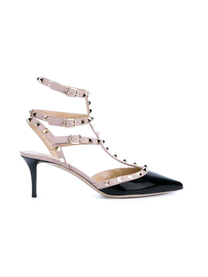 Valentino Rockstud Pumps, Women's, Size: 42, Black, Calf Leather/leather/metal Other