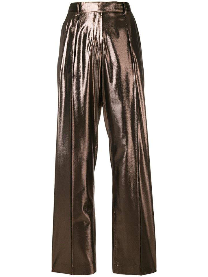 Alberta Ferretti Wide Leg Trousers - Brown