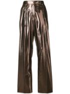 Alberta Ferretti Wide Leg Trousers - Brown