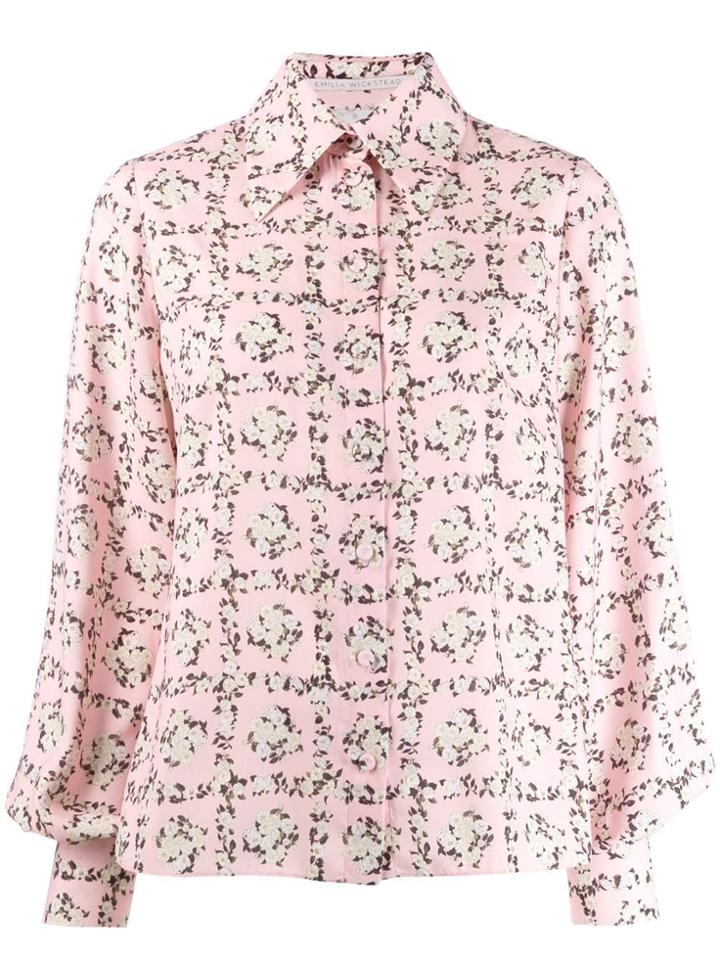 Emilia Wickstead Square Rose Shirt - Pink