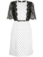 Giambattista Valli Spotted Lace Embellished Dress - White