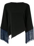 Le Ciel Bleu Fringed Blouse - Brown